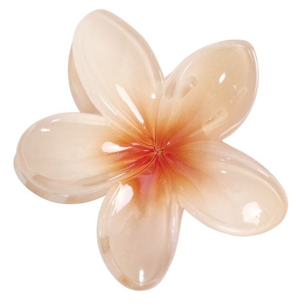 Pince &agrave; cheveux fleur hawa&iuml;enne plastique color&eacute; &Oslash;8cm (6 mod&egrave;les)