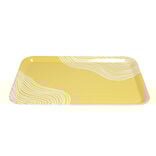 Plateau m&eacute;lamin&eacute; jaune 45,2x31,4x2cm