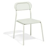 Chaise de jardin Faro empilable m&eacute;tal vert 48x52xH82cm