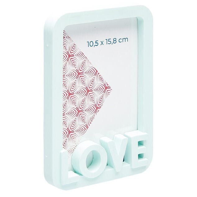 Cadre photo Love plastique 11.5x16.5cm pour photo 10x15cm (2 mod&egrave;les)