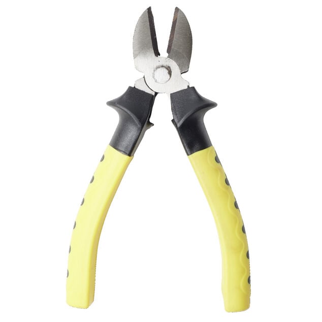 Pince coupante de bricolage en m&eacute;tal et plastique noir L16cm