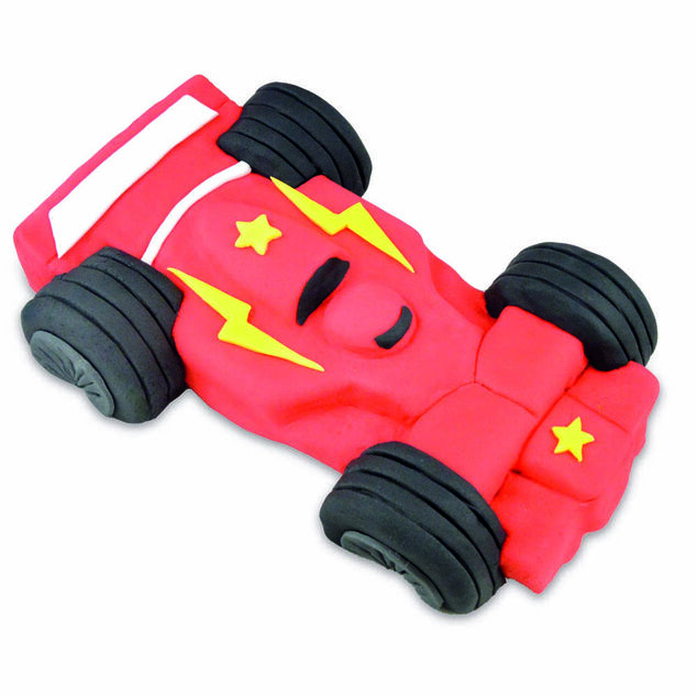 Moule voiture de course 3D silicone rouge