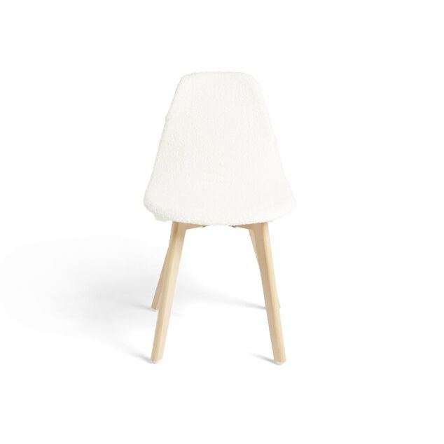 Housse de chaise en tissu bouclette extensible 4 couleurs unies