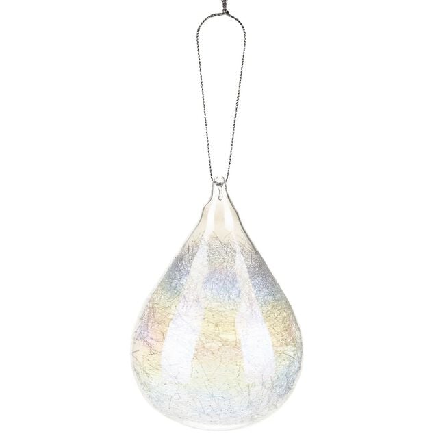 Boule en verre int&eacute;rieur filament &agrave; reflet iris&eacute;