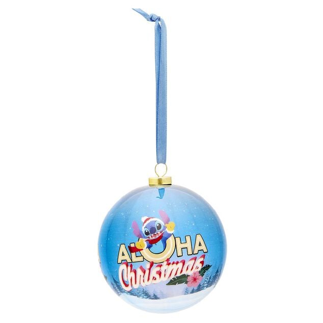 Boule de No&euml;l Disney Stitch bleu &Oslash;7,5cm