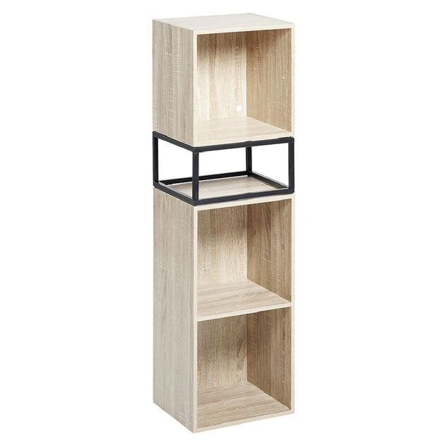 Pieds pour meuble Box Cube m&eacute;tal noir H17,5cm