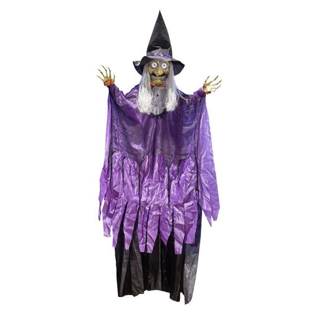 D&eacute;coration Halloween XL sorci&egrave;re &agrave; suspendre 183x120xH112cm