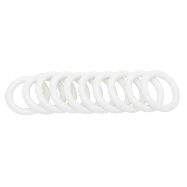 Anneau de rideau &Oslash;42 mm plastique Blanc x10