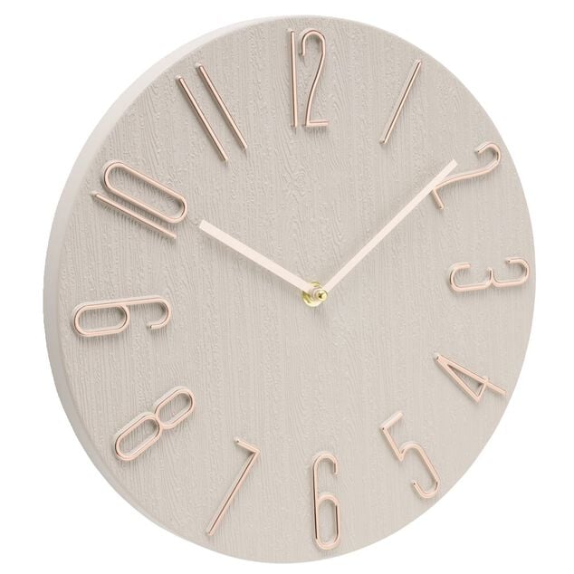 Horloge murale ronde design chiffres en relief &Oslash;30cm (2 mod&egrave;les)
