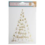 Décoration fenêtre Noël électrostatique sapin doré