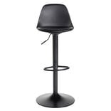Tabouret bar Gaby m&eacute;tal noir 41x38xH103cm