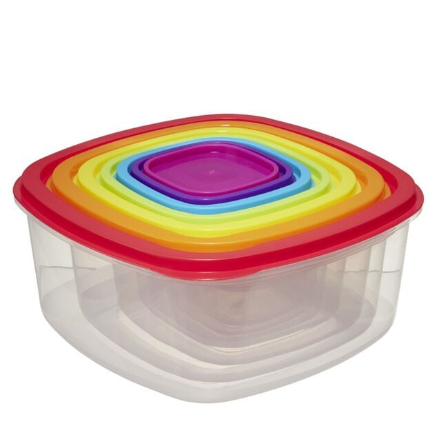 Bo&icirc;te de conservation alimentaire x7 herm&eacute;tique en plastique