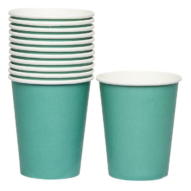 Gobelet en carton vert &eacute;meraude 25 cl x12