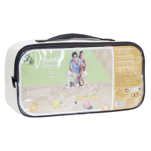 P&eacute;tanque de plage multicolore