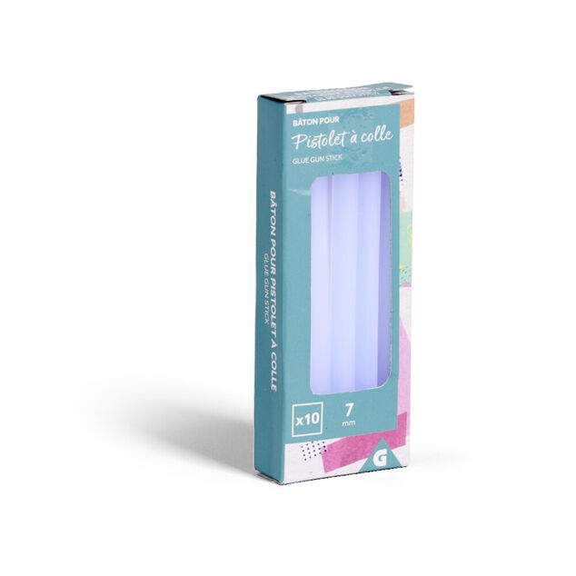 Recharges pour pistolet &agrave; colle &Oslash;0,7x10cm 10 pi&egrave;ces