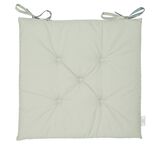 Galette de chaise polyester biface gris et taupe