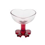 Verre &agrave; pied 250ml forme coeur et pied noeud &Oslash;10xH9 cm (2 mod&egrave;les)
