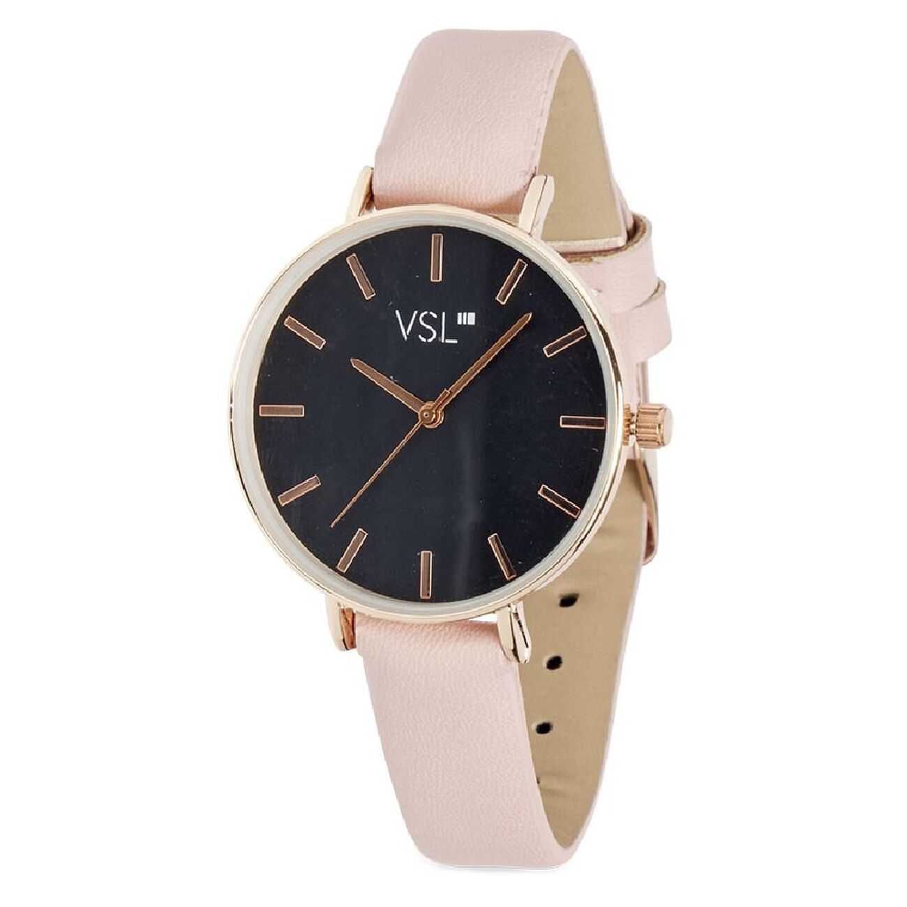 Montre femme cadran rond bracelet simili rose GIFI