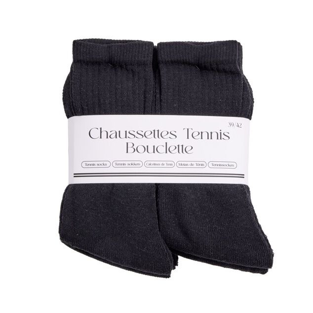 Chaussettes mixte tennis coton tige haute x10 paires (2 modèles)