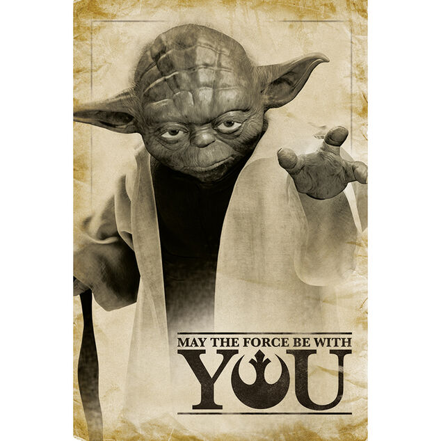 Poster Star Wars - Yoda : May The Force Be With You