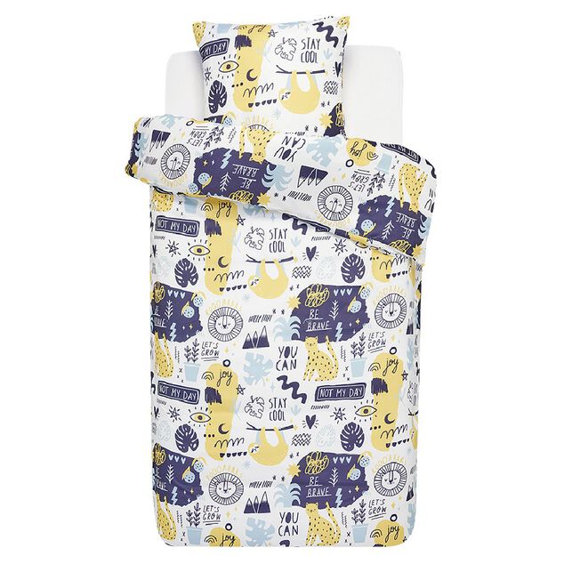 Parure de lit 1 personne avec taie d'oreiller