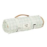 Tapis pique-nique motif quadrillage vert 130x170cm