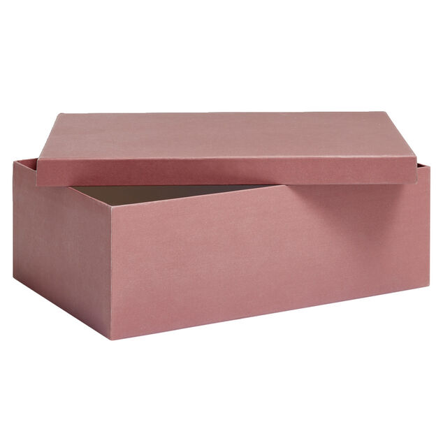 Bo&icirc;te papier  rouge rouille 40x26,5x13cm