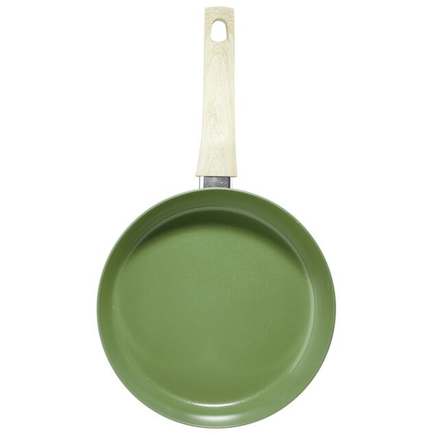 Po&ecirc;le alu rev&ecirc;tement antiadh&eacute;sif tous feux dont induction &Oslash;24cm vert