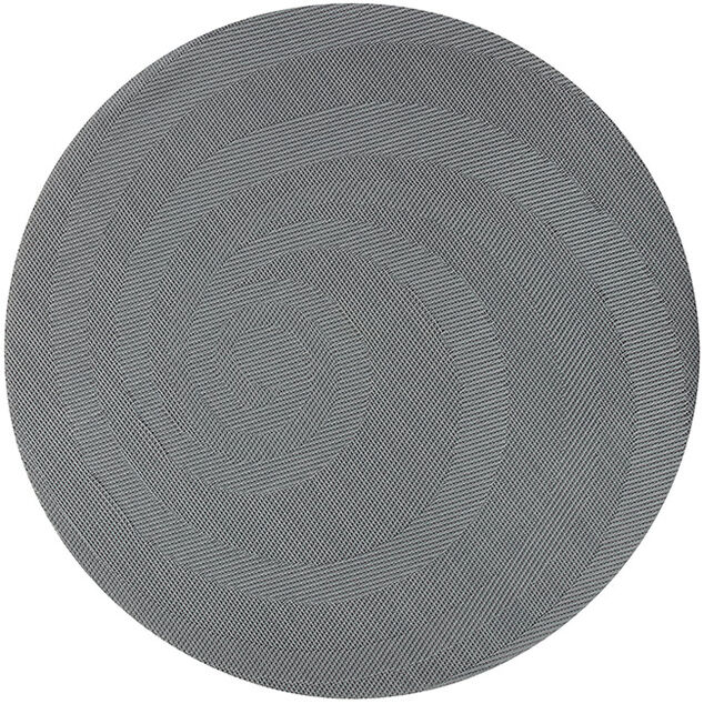 Set de table rond tress&eacute; gris &Oslash;36cm