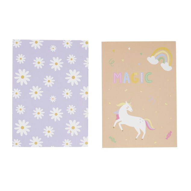 Kit invitation 8 personnes cartes et enveloppes th&egrave;me f&eacute;e licorne