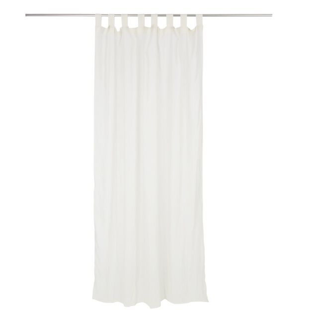 Voilage polycoton &agrave; pattes 140x240cm marron clair