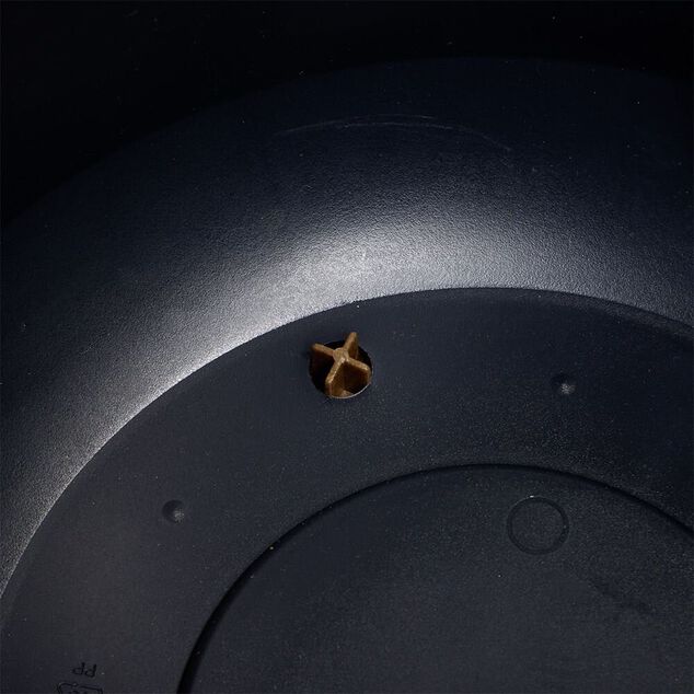 Pot de jardin Tubo plastique gris avec soucoupe marron &Oslash;29,2cm