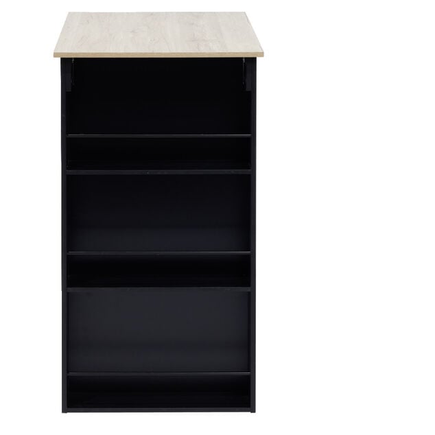 Mange debout bois et m&eacute;tal noir 60x100xH105cm