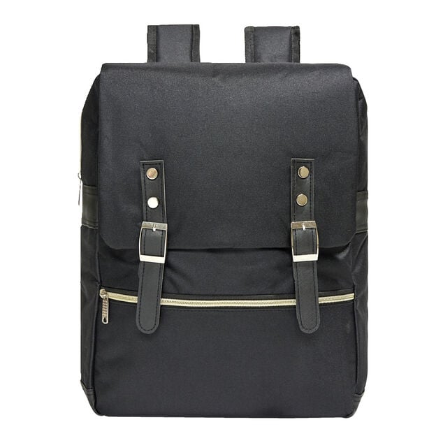 Sac &agrave; dos avec fermeture &agrave; sangles 30x13xH10cm - 2 mod&egrave;les noir ou gris
