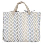 Couvre lit r&eacute;versible imprim&eacute; g&eacute;om&eacute;trique blanc et beige 240x220cm