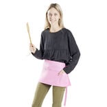 Tablier court en tissu rose 28x58cm (2 mod&egrave;les)