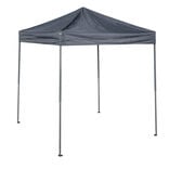 Tonnelle de jardin carr&eacute;e Easy m&eacute;tal et tissu gris UPF50+ 200x200xH245cm 4m&sup2;