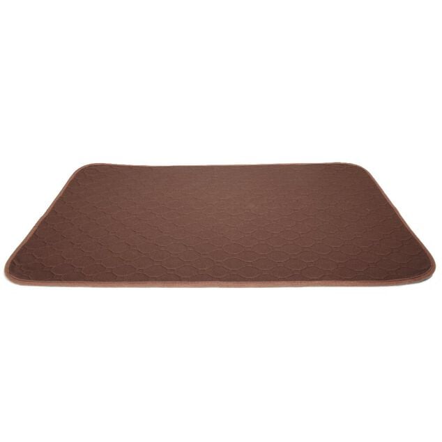 Couchage pour chien de grande taille polyester marron 110x80cm