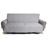 Protège canapé 3 places L279xH179cm molleton gris foncé