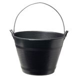Seau plastique noir 12L &Oslash;35xH23cm