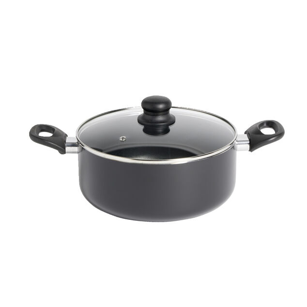 Faitout tous feux sauf induction aluminium noir &Oslash;24cm