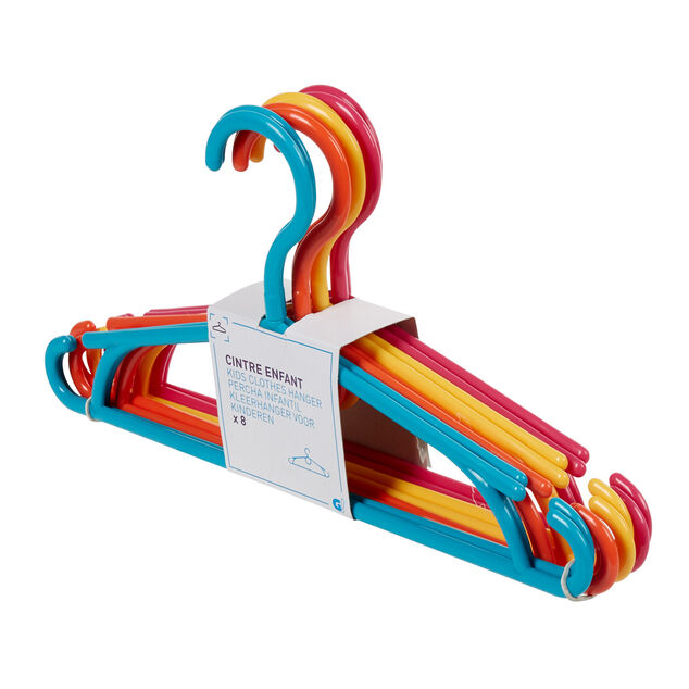 Cintre pour enfant multicolore x8