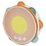 Tambourin en bois et m&eacute;tal &Oslash;18x4,5cm