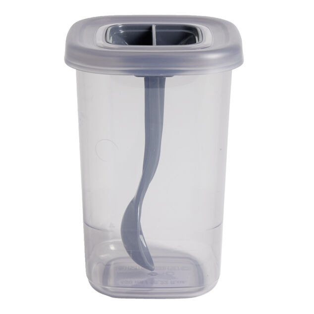 Bo&icirc;te alimentaire + cuill&egrave;re polypropyl&egrave;ne gris 450mL