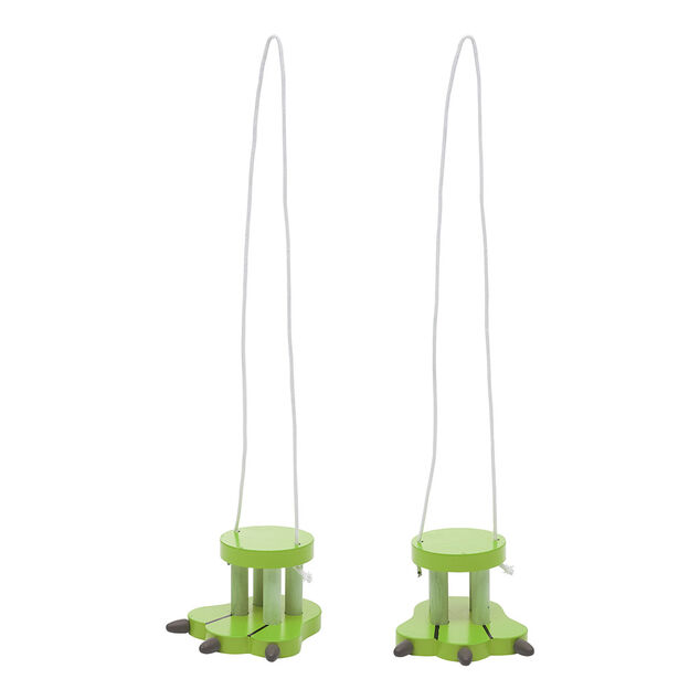 Mini &eacute;chasse pied animal en bois - Longueur corde 150 cm