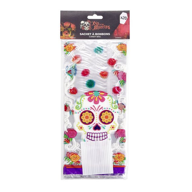 Sachet bonbons Halloween Dia de los Muertos 20 sacs