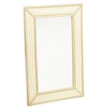 Miroir rectangulaire avec cadre effet cannage naturel L40xH60 cm