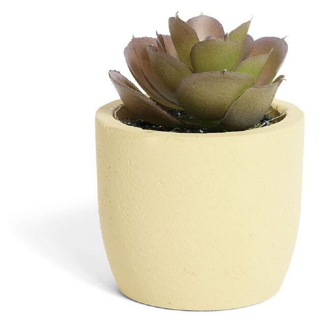 Plante artificielle dans pot en pierre - 4 mod&egrave;les