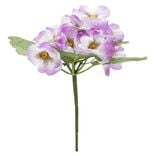 Piquet primev&egrave;res artificielles 15 t&ecirc;tes H9 cm violet