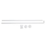 Barre de douche d'angle blanche 80x80cm